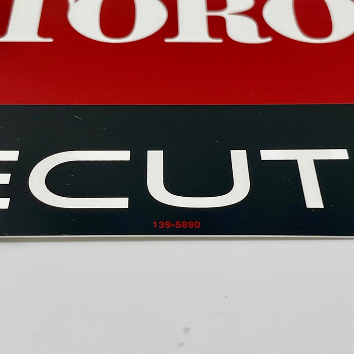 TORO TimeCutter Decal Sticker 139-5890 Genuine OEM