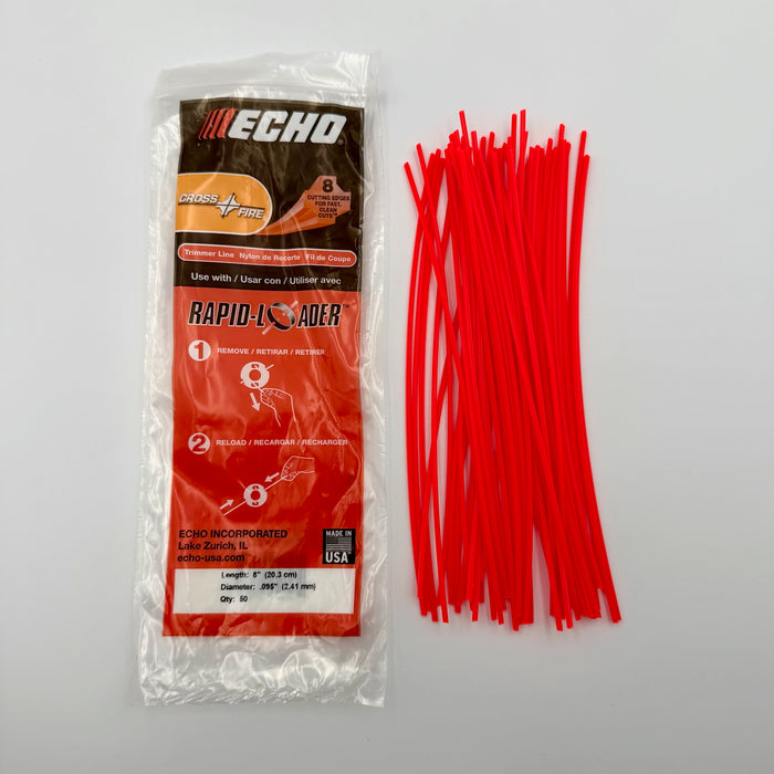 ECHO (50) Pre-Cut Cross Fire Trimmer Line 8" x .095" 102222952 Genuine OEM