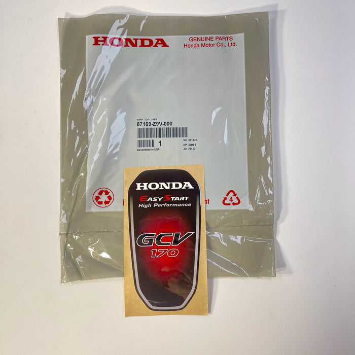 HONDA GCV170 Engine Decal 87169-Z9V-000 OEM