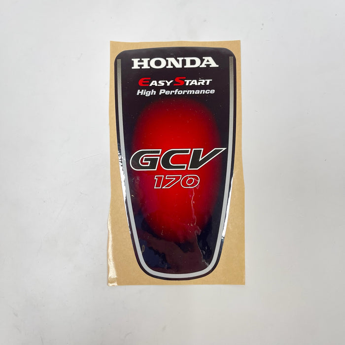 HONDA GCV170 Decal GCV170LA 87169-Z9V-800 Genuine OEM