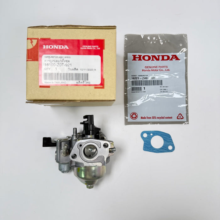 HONDA Carburetor w/Gasket GX160 5.5HP 16100-Z0T-921 Genuine OEM
